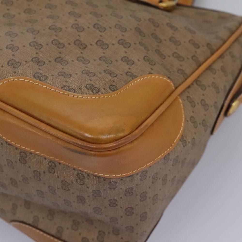 GUCCI Micro GG Supreme Hand Bag PVC 2way Beige Gold 002 123 0033 Auth 118246 - Picture 15 of 16